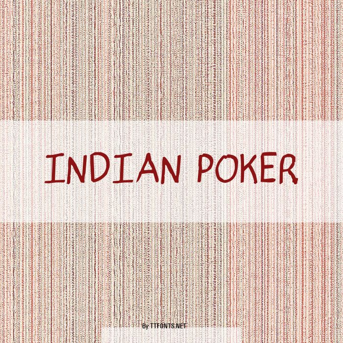 indian poker. example
